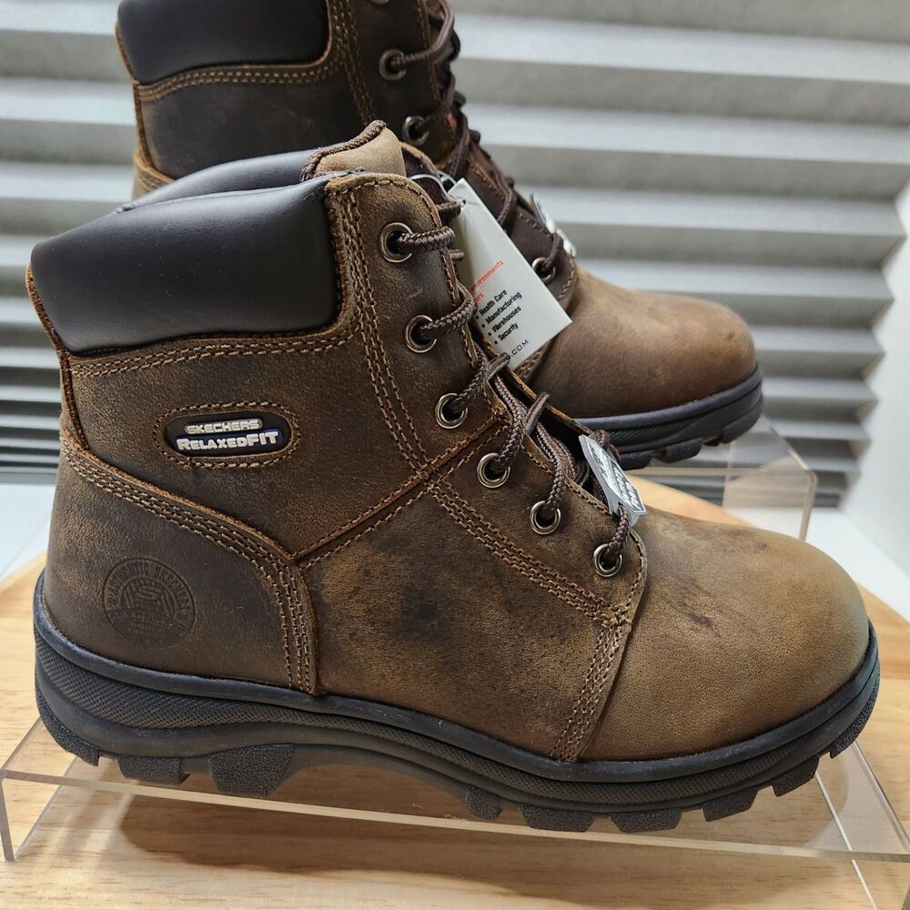 Skechers Women’s Size 10 Steel Toe Safety Work Boots Slip‑Resistant
